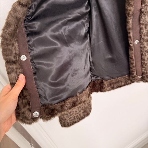 Abercrombie & Fitch Leopard Print Teddy Jacket - Picture 8 of 10